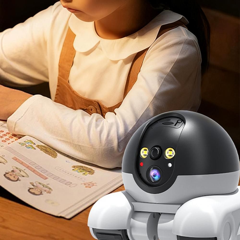 Tank Shape Smart Security Camera with Dual Screen Monitoring